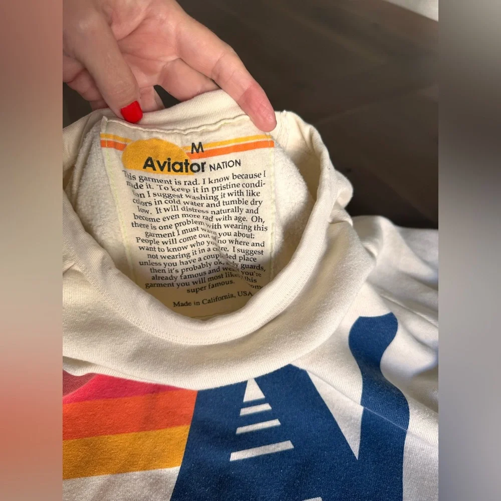 Aviator Nation Women’s Sweatshirt Medium - Picture 2 of 5